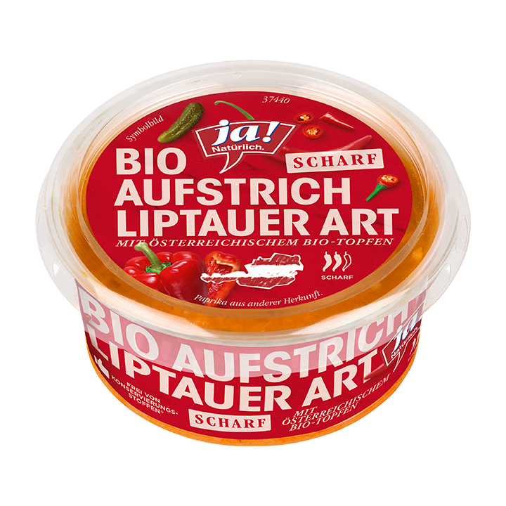 Bio Topfenaufstrich Liptauer Art Scharf