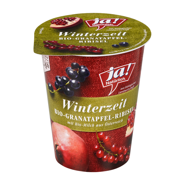 Bio Fruchtjoghurt Winterzauber Granatapfel Ribisel - Ja! Natürlich