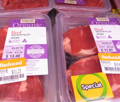 Verpacktes Fleisch aus Australien.