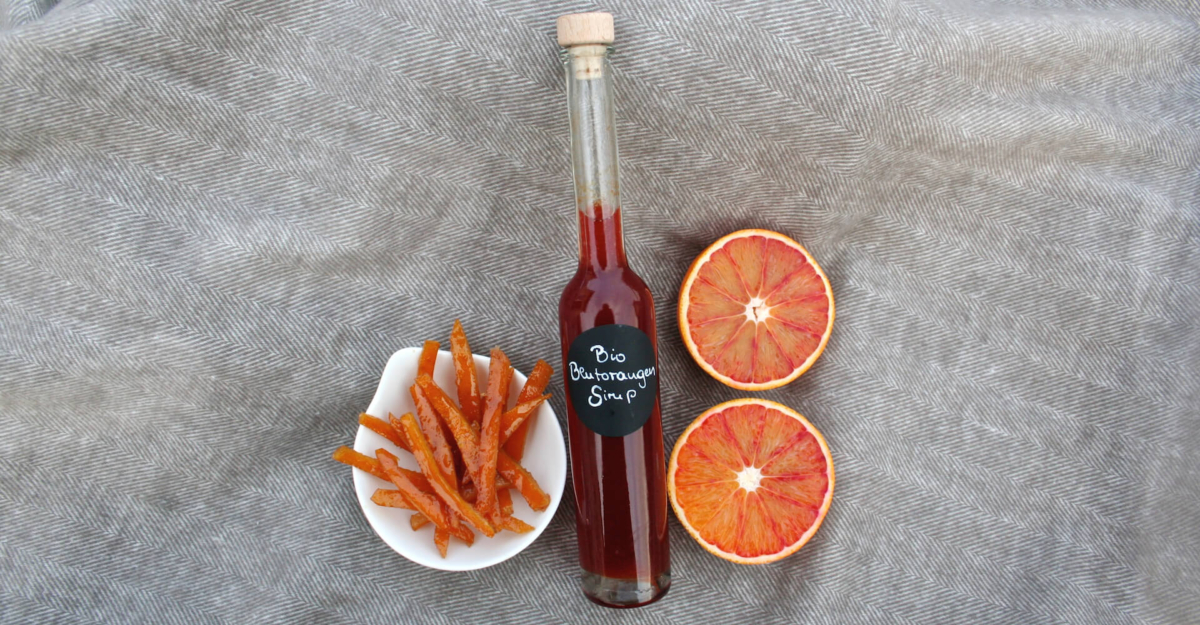 Blutorangen-Sirup &amp; kandierte Orangenschalen #zerowaste | Rezept