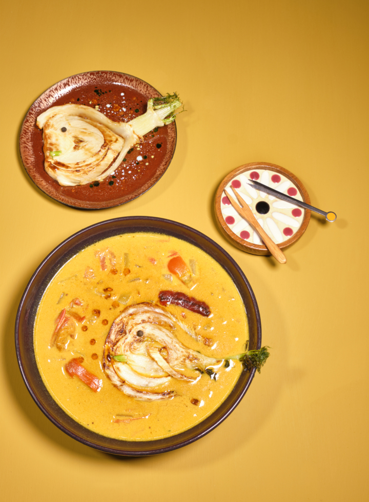 Fenchel Fisch Curry mit Seewinkler Bio-Reis