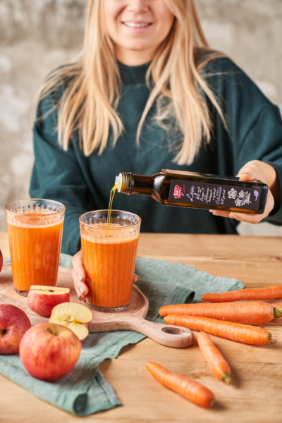 Karottensaft mit Leinöl