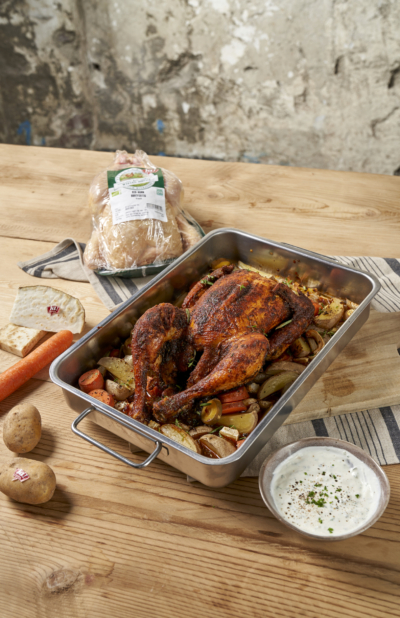 Brathuhn mit Wintergemüse & Erdäpfel