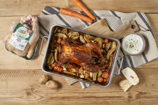 Brathuhn mit Wintergemüse & Erdäpfel