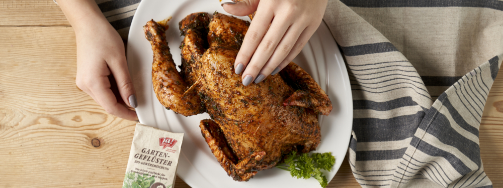 Brathuhn mit Wintergemüse & Erdäpfel