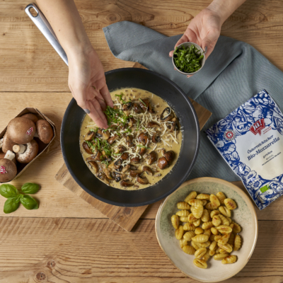 Bio-Gnocchi mit Champignons