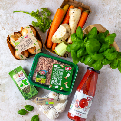 Gnocchi-Auflauf Faschiertes-Kräuterseitling