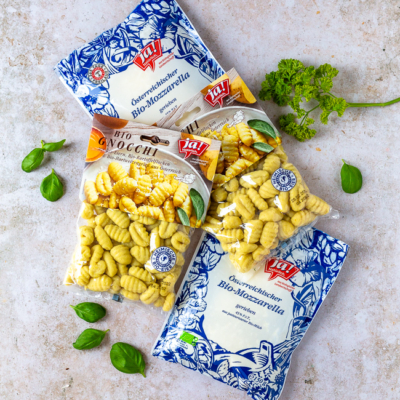 Gnocchi-Auflauf Faschiertes-Kräuterseitling