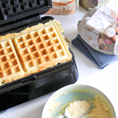 Jausenbox Waffeln mit Heublumenkäse
