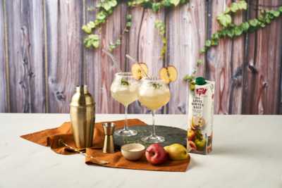 Apfel-Birnen-Saft Gin-Cocktail