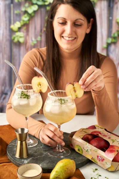 Apfel-Birnen-Saft Gin-Cocktail