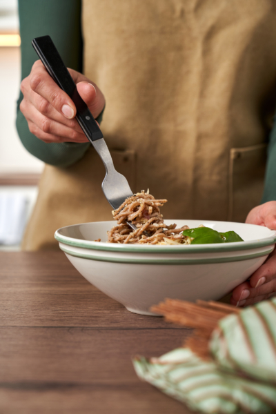 Spaghetti Carbonara mit Dinkel-Vollkorn-Spaghetti