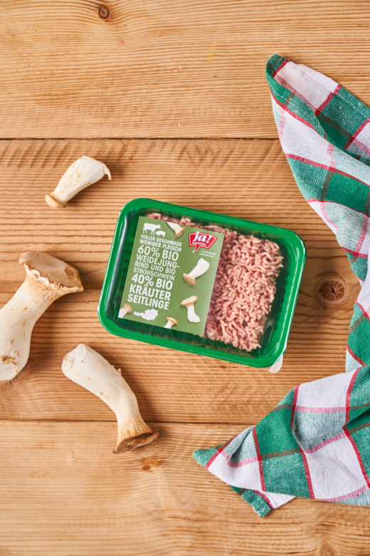 Faschiertes mit Kräuterseitlingen