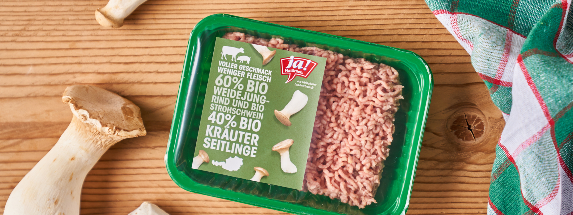 Faschiertes mit Kräuterseitlingen