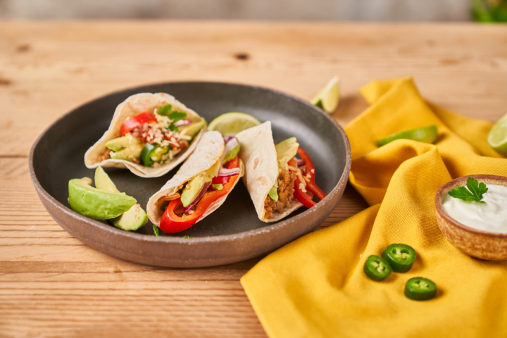 Tacos mit Bio-Faschiertem und Kräuterseitlingen