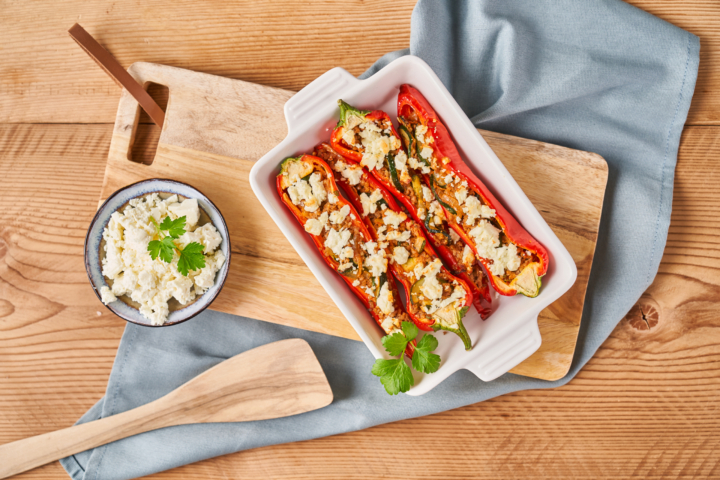 Gefüllte Paprika mit Faschiertem-Mix