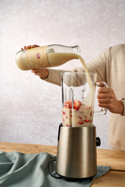 Erdbeer-Bananen Smoothie Haferdrink