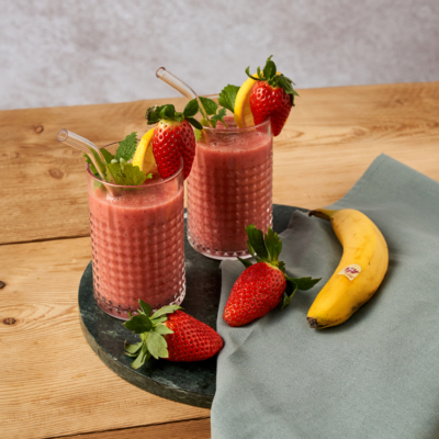 Erdbeer-Bananen Smoothie Haferdrink