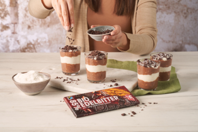 Schoko Bounty im Glas Bio_Edeöbitter 85%