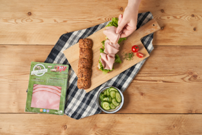 Donauwelle Leberkäse Sandwich