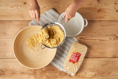 Fitnesssalat mit Leberkäse