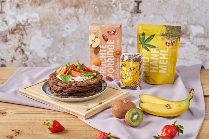 Hanf-Waffeln mit Bio-Leinsaat & -Früchte Porridge