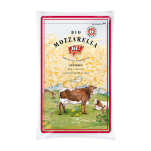 Bio-Mozzarella gerieben
