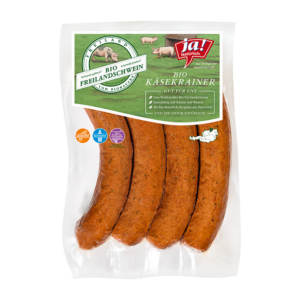 Bio-Käsekrainer vom Freilandschwein