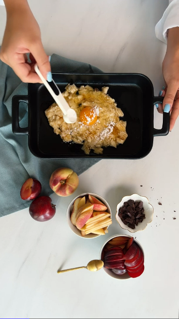 Baked Oats mit Steinobst