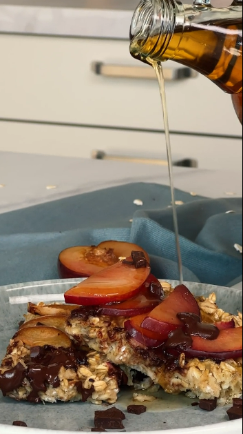 Baked Oats mit Steinobst