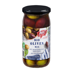 Griechische Bio-Oliven mit Kräutern