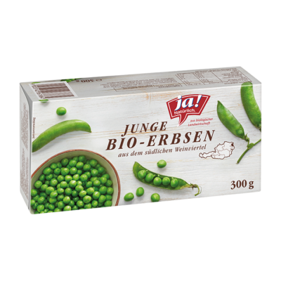 junge Bio-Erbsen