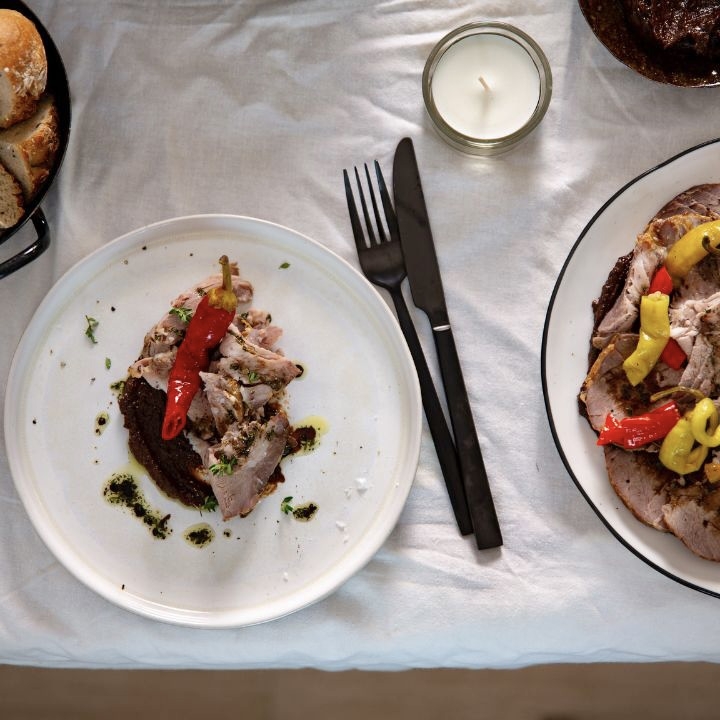 Bratl-Carpaccio vom Bio-Schopfbraten mit Senf &amp; Dörrzwetschken ...