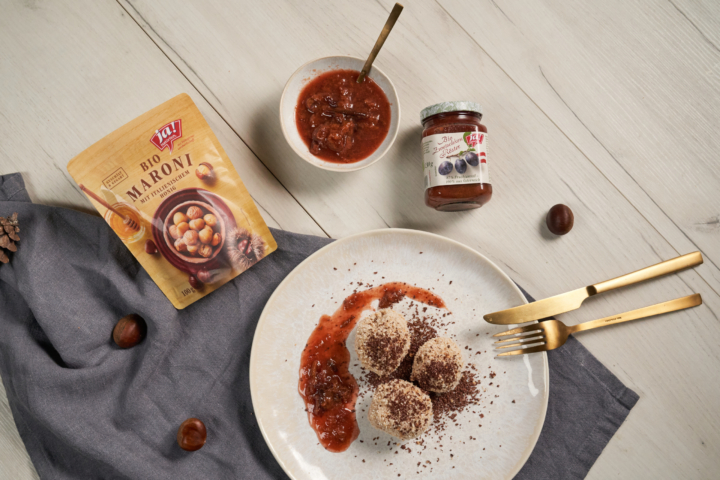 Maroni Knödel mit Zwetschkenröster