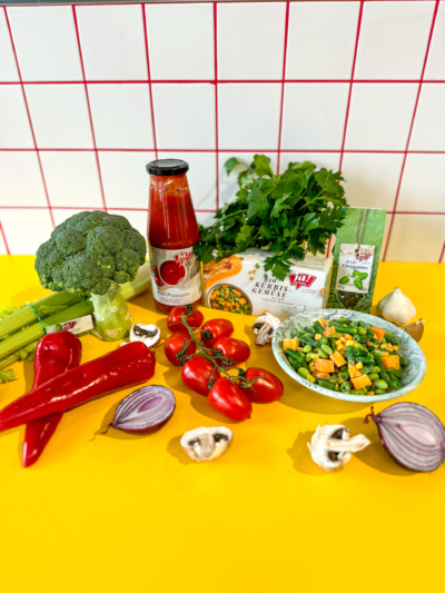 alle Zutaten aufgereiht