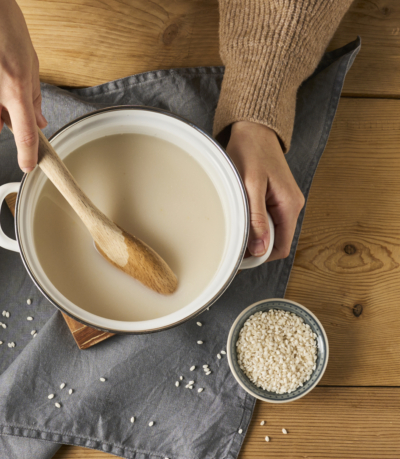 der Milchreis wird gekocht