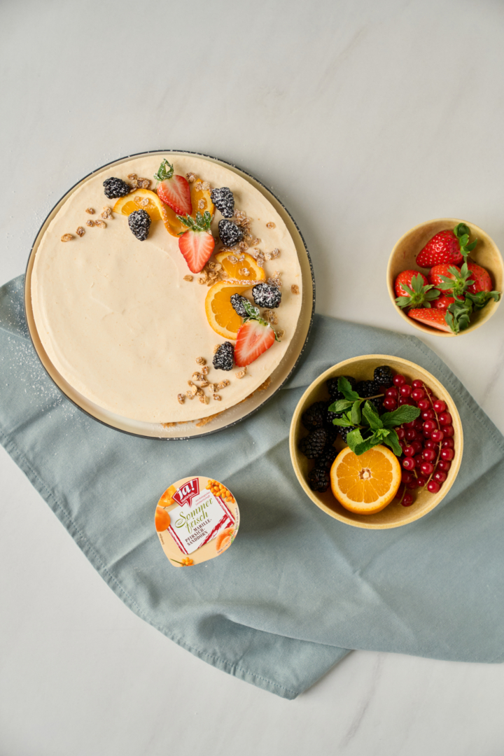 Marille Sanddorn Joghurt Torte
