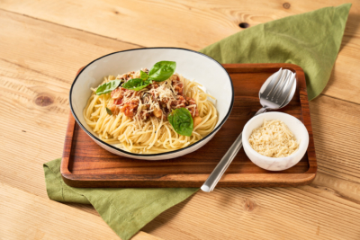 Spaghetti Bolognese mit Soja Faschiertem