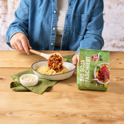 Spaghetti Bolognese mit Soja Faschiertem