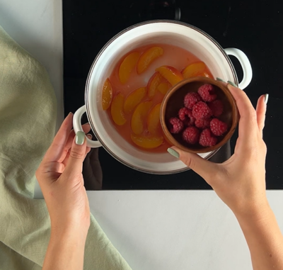 Nektarinen-Himbeer-Kompott