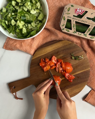 Kräutergrießnockerlsalat Gemüse