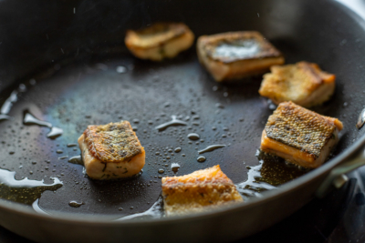 Glutenfreie Blinis Buchweizenmehl Seeforellenfilet Lisa Shelton