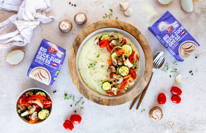 Grießbowl mit Ofengemüse