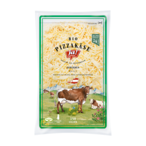 Bio-Pizzakäse gerieben
