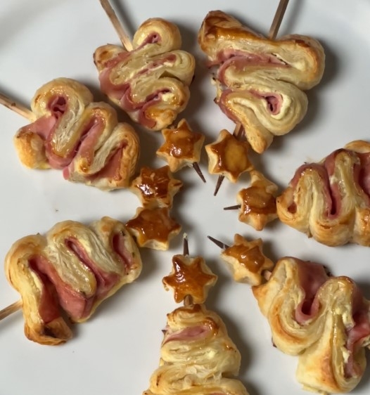 Blätterteig Weihnachtsspieße