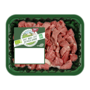 Bio-Gulaschfleisch geschnitten vom Junglamm