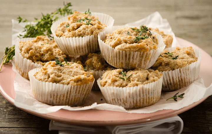 Austernpilz-Dinkelgrieß-Muffins