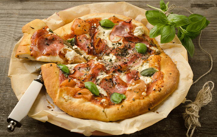 Pizza mit Vollkornmehl