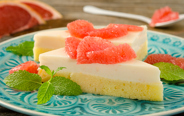 Grapefruit-Joghurtcreme Schnitte