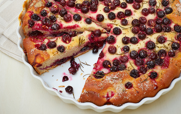 Traubenkuchen mit Rosmarin (Schiacciata)